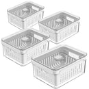 Kit 6 Organizadores 2,2 Litros de Geladeira Acrílico