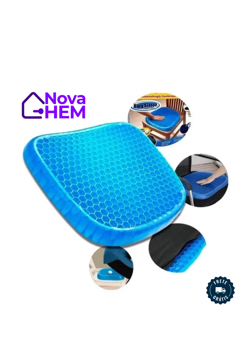 Almofada em Silicone HemGel — Trabalhe Sentado, Levante Sem Dor!!!