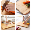 Tábua De 100% bambu 38x28cm para Carne Legumes frutas Material Ecológico Bambu Com Alça aço