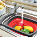 Escorredor de Pia para Alimentos de Silicone Retrátil com Alças