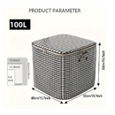 Caixa De Armazenamento De Grande Capacidade Para Colchas E Roupas Domésticas 100L