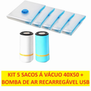 Kit 5 Sacos a Vácuo com Bomba Elétrica