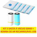 Kit 5 Sacos a Vácuo com Bomba Elétrica