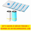 Kit 5 Sacos a Vácuo com Bomba Elétrica