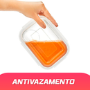 Kit 10 Potes de Vidro 370ml Hermético Marmita Fit com Tampa 4 Travas