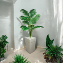 Planta Artificial Palmeira Enfeite E Decoração Casa Sala Escritório Com Vaso Rattan