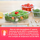 Kit 10 Potes de Vidro 370ml Hermético Marmita Fit com Tampa 4 Travas