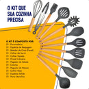 Kit 12 Peças de Utensílios de Cozinha em Silicone