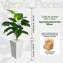 Planta Artificial Palmeira com Vaso de Rattan
