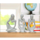 Kit com 3 Estátuas do Pensador