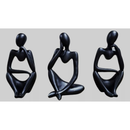 Kit com 3 estatuas pensador, decoração sala luxo