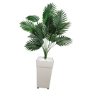 Planta Artificial Palmeira Enfeite E Decoração Casa Sala Escritório Com Vaso Rattan