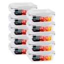 Kit de 10 Potes de Vidro Hermético de 370ml